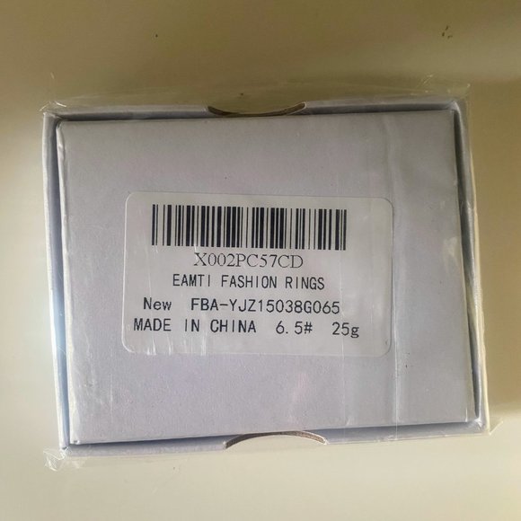 Cubic Zirconia/Stirling Silver Gold Engagement Ring Size 6.5 - Picture 6 of 10